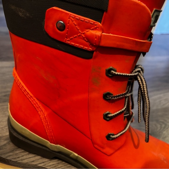 Timberland women’s ' Orange Waterproof Boots size 8 fall winter durable bright - Picture 13 of 14